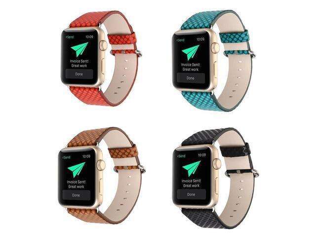 iPM Faux Snake Skin Replacement Band for Apple Watch - 38mm - Brown